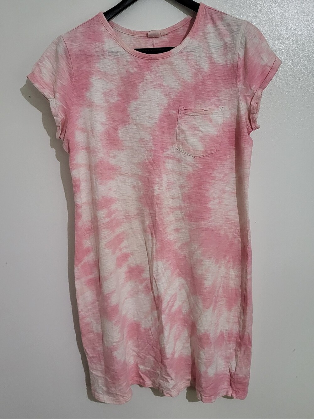GAP Pink Tie Dye T Shirt Dress Size L